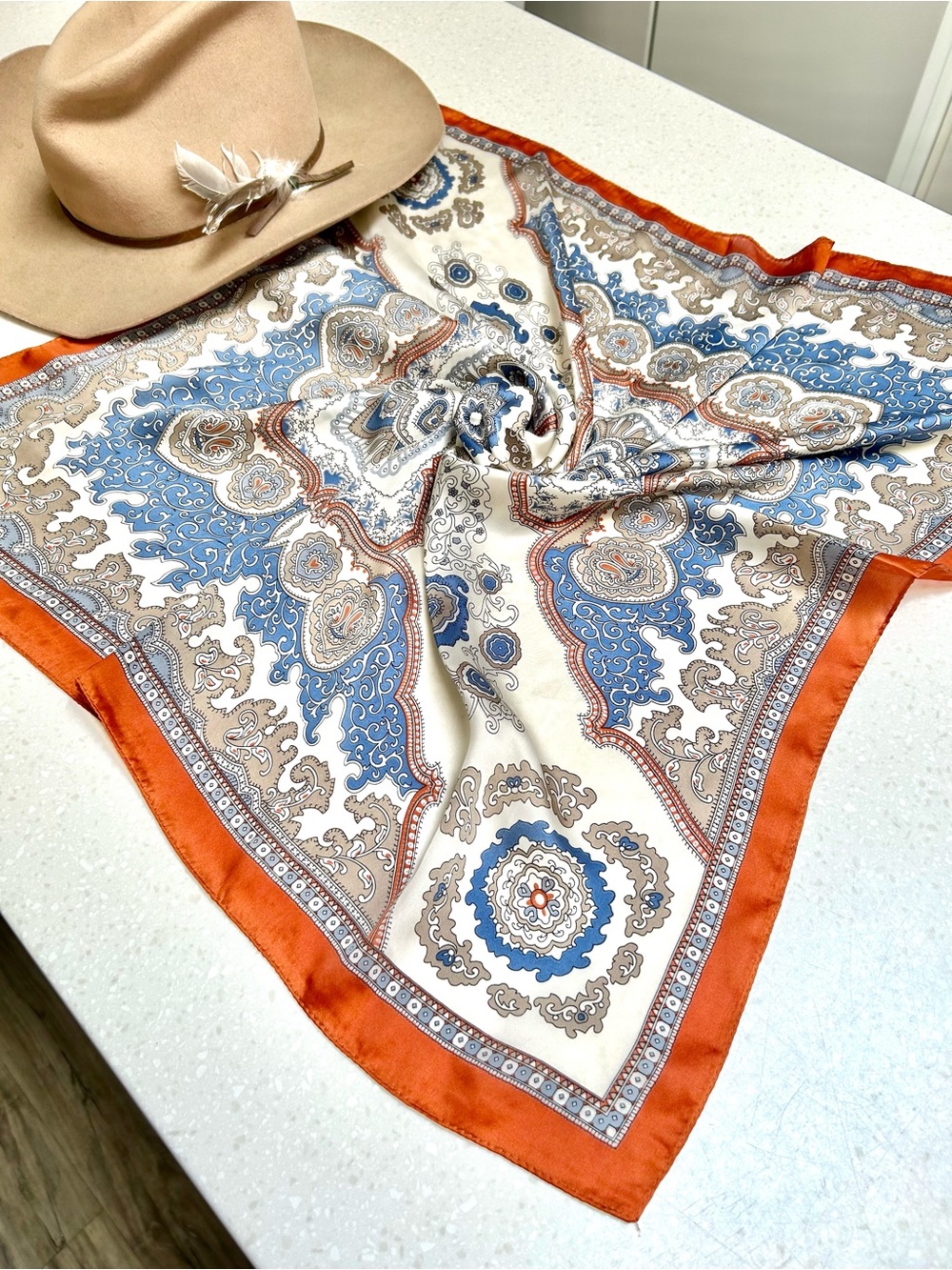 Paisley southwestern boho Scarf/wrap w country prairie cottagecore vibe